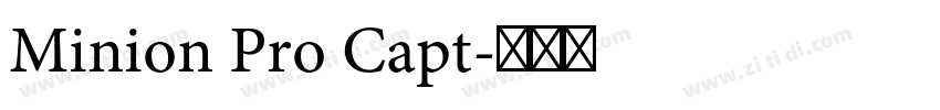 Minion Pro Capt字体转换